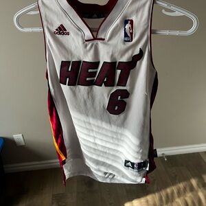 adidas White and Red Basketball Jersey